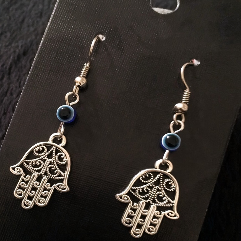 Women's Vintage Evil Eye Pendant Earrings